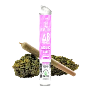 Hemp Living – Delta 8 Flower 1g Pre-Roll – Wedding Cake High Potency Kief Infused