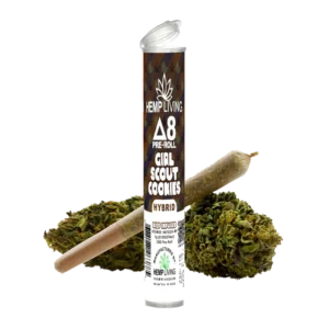 Hemp Living – Delta 8 Flower 1g Pre-Roll – Girl Scout Cookies High Potency Kief Infused